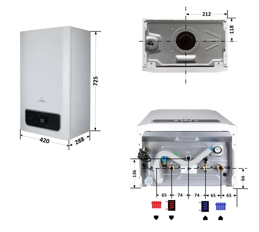 Котел газовий Thermo Alliance Ewa System 28 кВт одноконтурний, конденсаційний, навісний KM1028000101005911 - фото 16