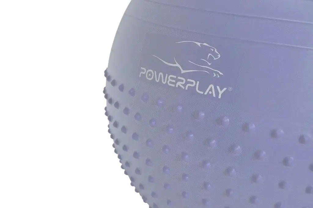 М'яч для фітнесу Power Play 4003 75 см, Sky Blue із насосом - фото 2