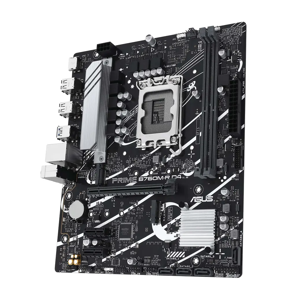 ASUS Материнcька плата PRIME B760M-R D4 s1700 B760 2xDDR4 M.2 HDMI mATX - фото 6