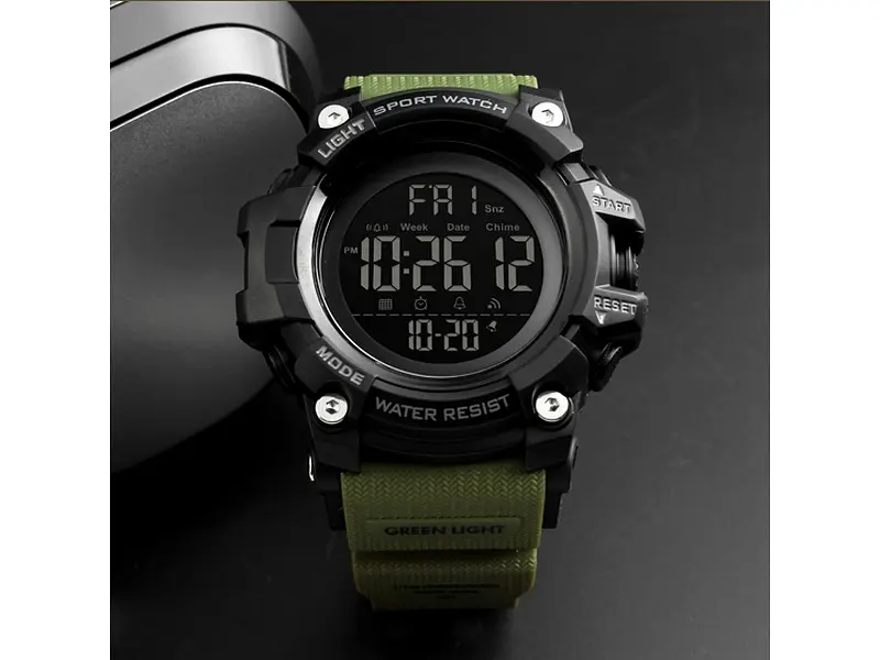Чоловічий наручний годинник 1384 Black-Military Wrisband Skmei acs0030782 - фото 4