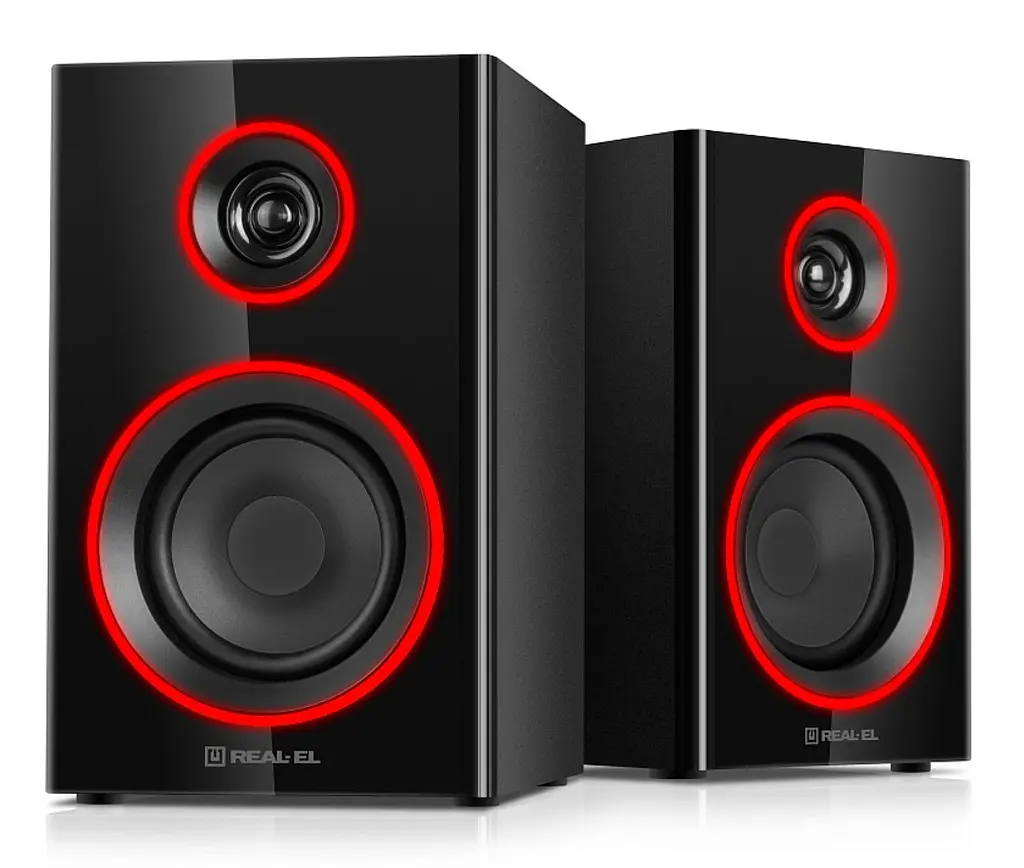 Компьютерные колонки 2.0 REAL-EL RS410 12Вт RGB Bluetooth Black - фото 2