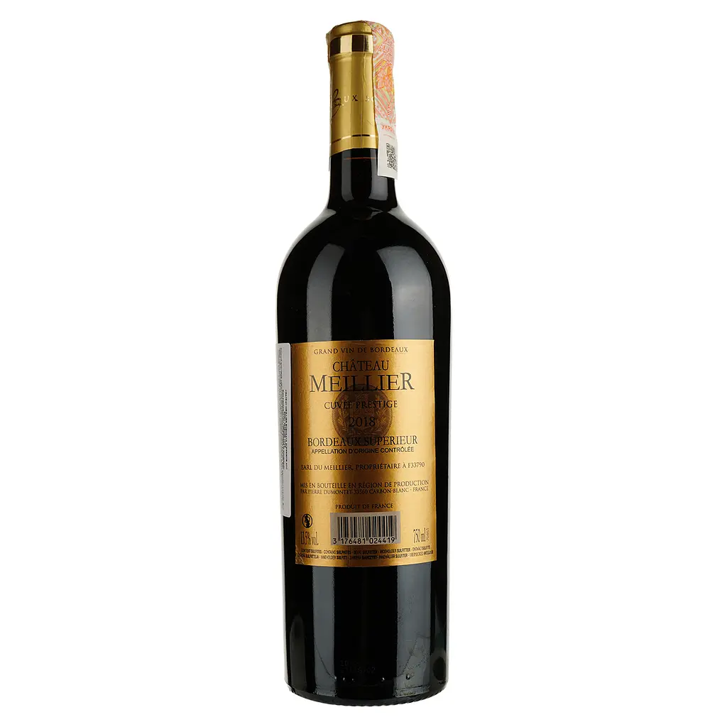 Вино Cheval Quancard Chateau Meillier Bordeaux Superieur AOC, красное, сухое, 11-14,5%, 0,75 л - фото 2