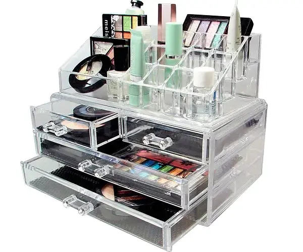 Акриловий органайзер бокс для косметики та біжутерії Cosmetic Storage Box прозорий WM-2 (WM-2_220) - фото 4