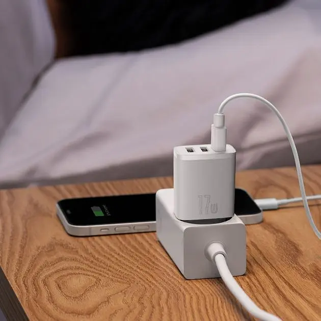Зарядний пристрій Baseus Compact Charger 3U 17W White (CCXJ020102) - фото 6