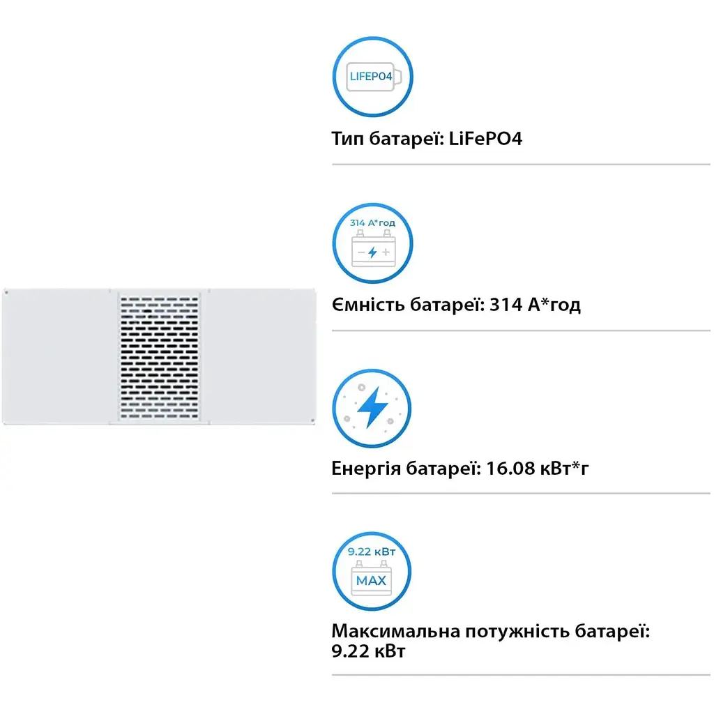 Аккумуляторная батарея для ИБП Deye LiFePO4 51.2 V / 314 А*ч (BOS-B-PACK16-3) - фото 4