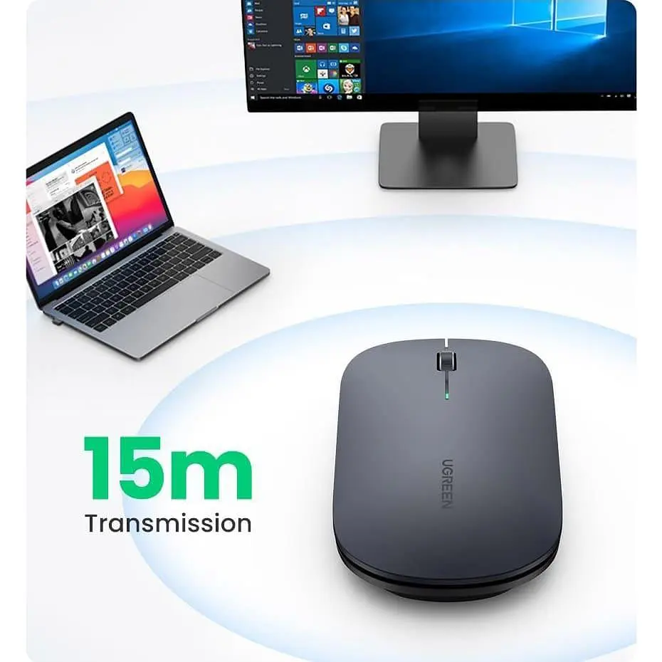 Миша Ugreen MU001 Portable Wireless Mouse (Black) (UGR-90372) - фото 11