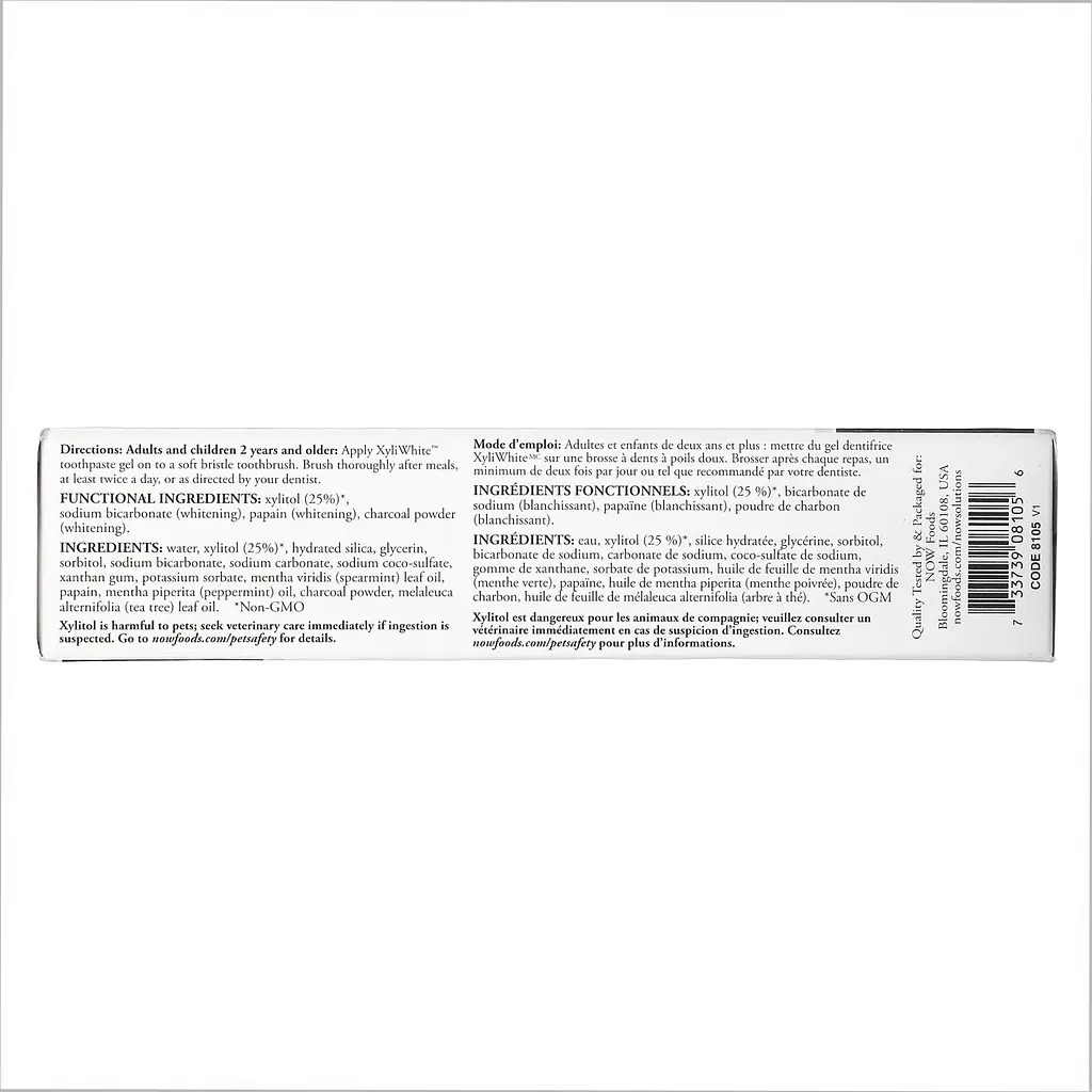 Зубна паста Now Foods Xyliwhite Charcoal Refresh Toothpaste 181 г - фото 2