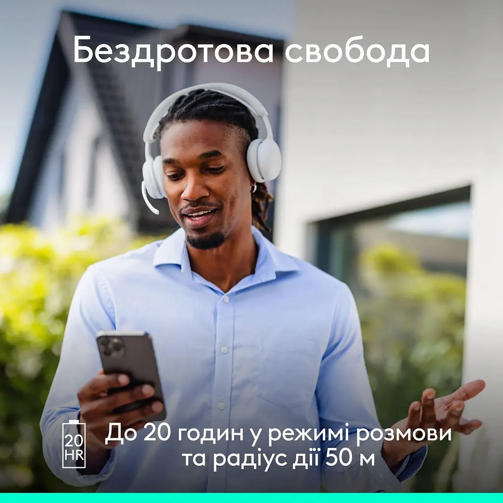 Гарнітура Logitech Zone Wireless 2 ES Headset White (981-001508) - фото 5