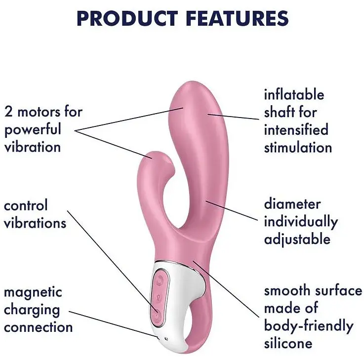 Вібратор-кролик Satisfyer Air Pump Bunny 2 - фото 4