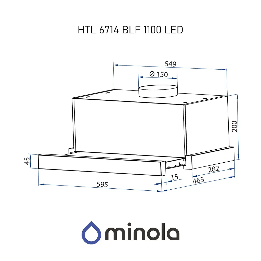 Витяжка телескопічна Minola HTL 6714 BLF 1100 LED - фото 10