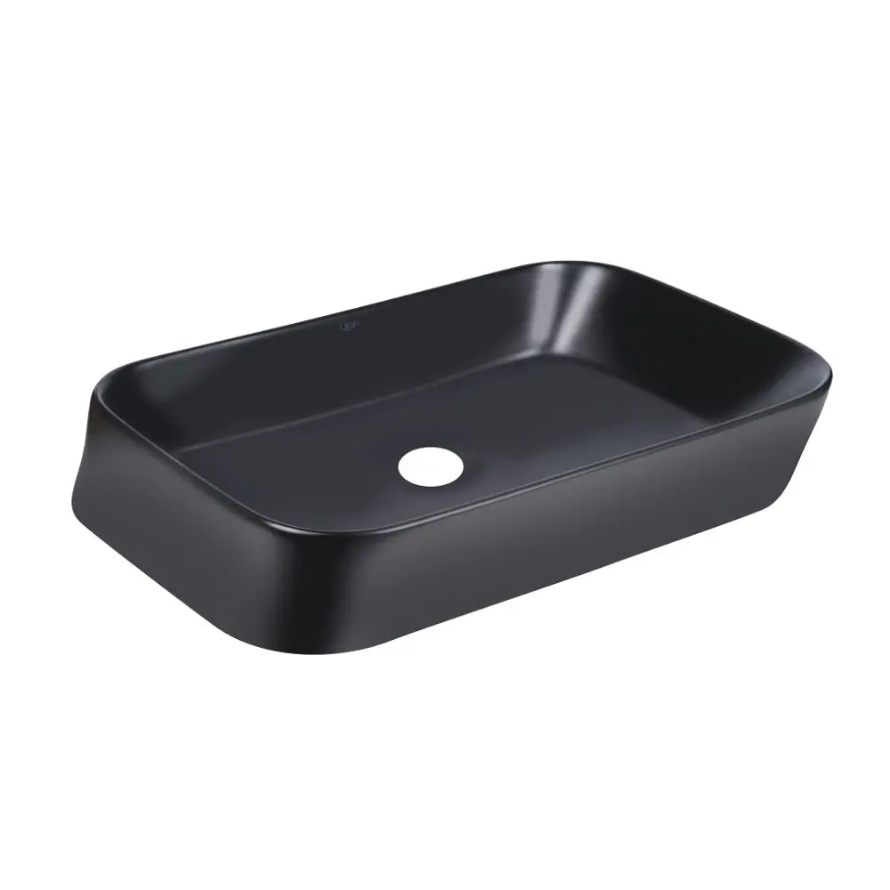Умивальник Qtap Scorpio накладний прямокутний 550x390x120 мм Black matt + донний клапан PU03, Чорний матовий - фото 4
