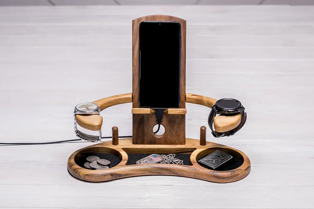 Дерев'яний органайзер для мобільного телефону ecoWalnut 325x145x251 мм - фото 2