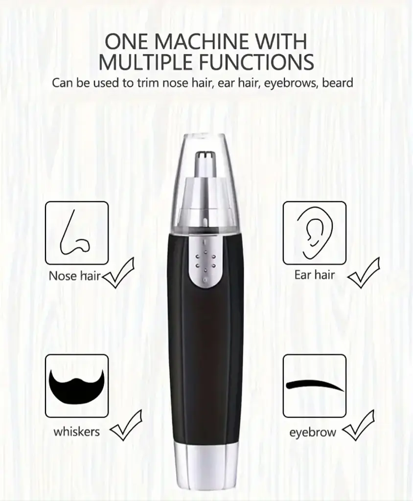 Электрический триммер для носа, шеи, ушей и бровей для мужчин и женщин - фото 12