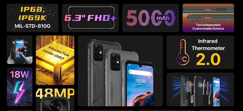 Смартфон Umidigi Bison Pro 4/128Gb Storm Grey [66954] - фото 3