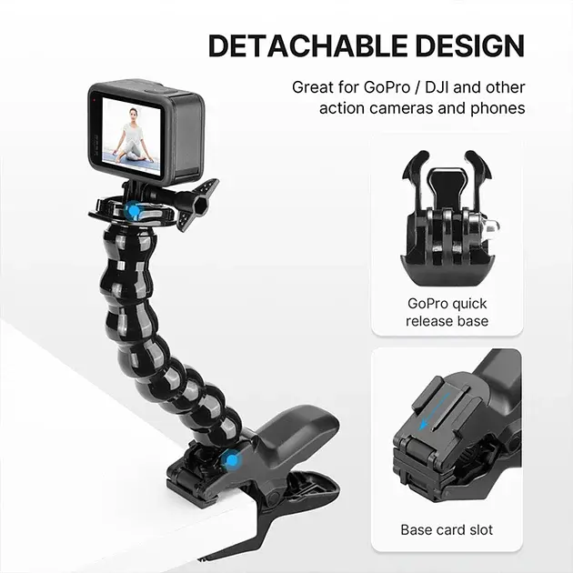 Тримач для телефона U-select Clamp Phone Mount with Adjustable Gooseneck UV-2997 MP-4 Black - фото 7