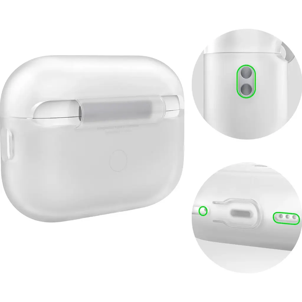Чехол AhaStyle Colorful Silicone Case для AirPods Pro 2 Clear [CP-187-CR] [133834] - фото 2