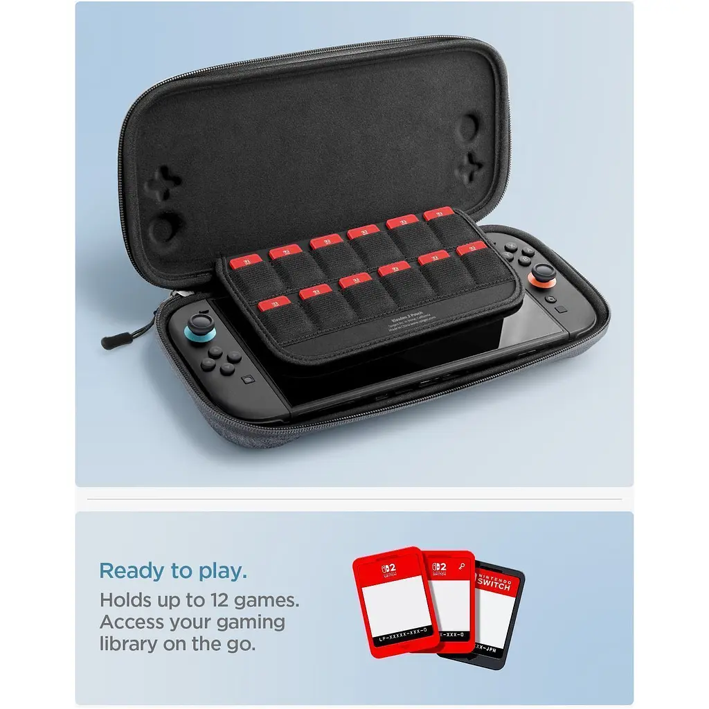 Кейс-чохол Spigen Klasden 2 Pouch для Nintendo Switch 2 Charcoal Gray (AGP10197) - фото 9