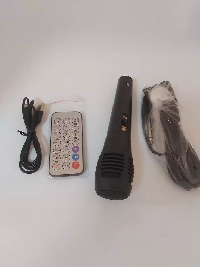 Портативна акустична колонка NDR P77 10W Bluetooth стереосистема + караоке мікрофон - фото 4