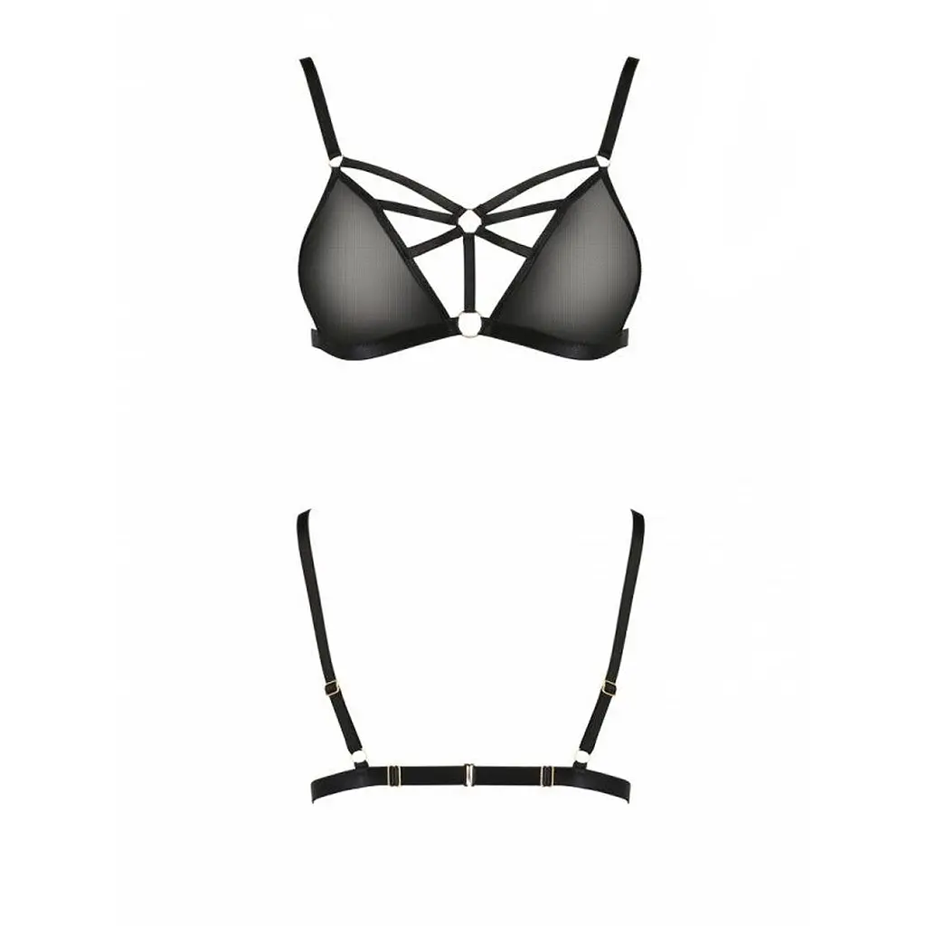 Бюстгальтер-стрепи Passion Exclusive Meggy Bra XXL/XXXL, black - фото 5