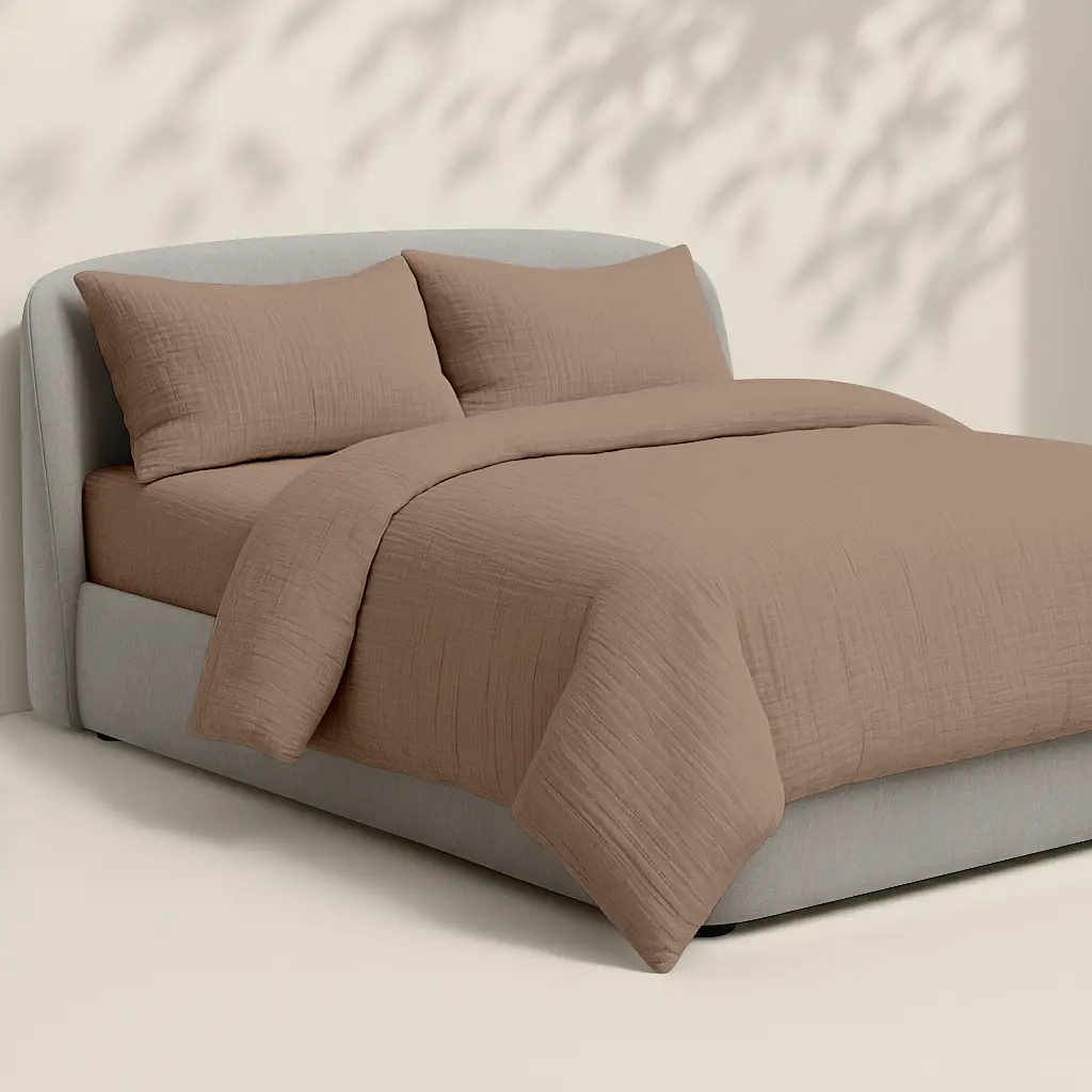 Наволочка Cosas Brown муслінова 40х60 см коричнева (019Muslin_Brown_40x60) - фото 7