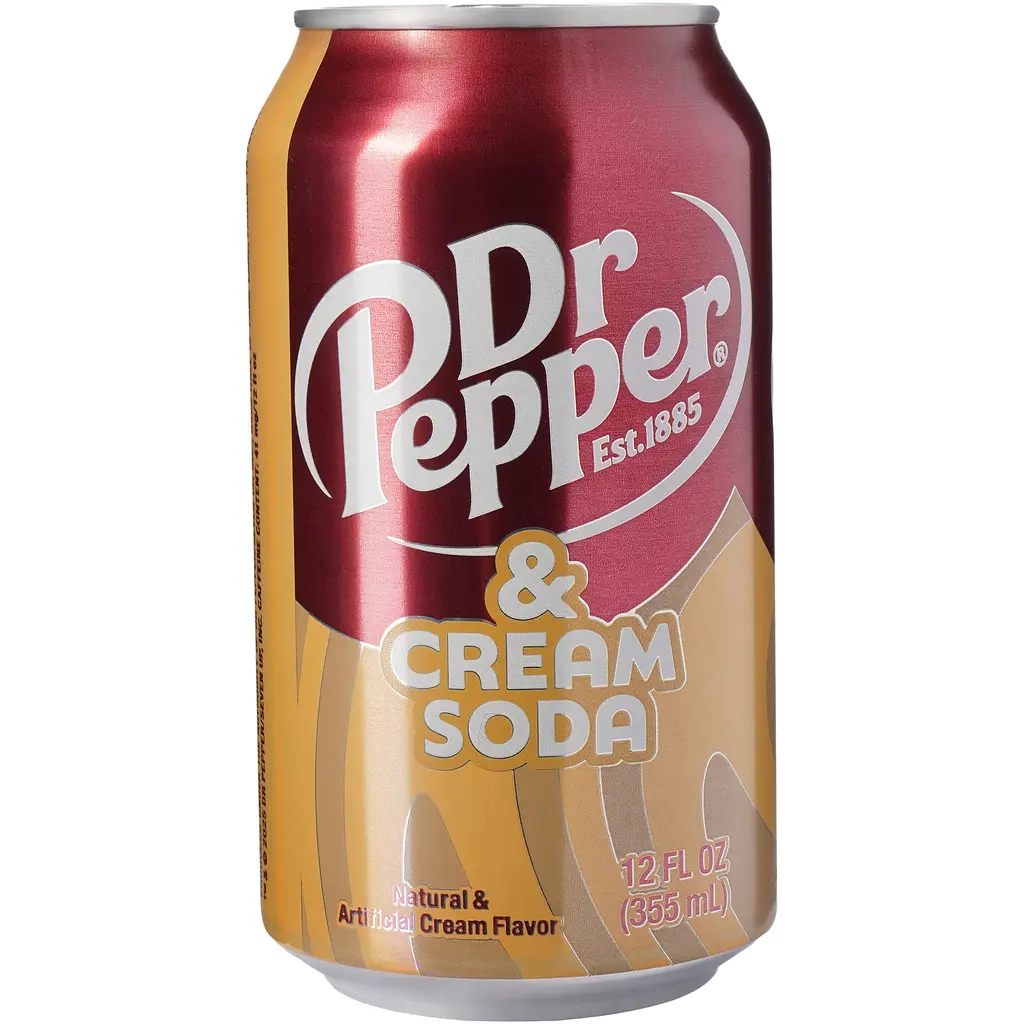 Напій безалкогольний Dr. Pepper Cream Soda сильногазований 0.355 л з/б (929827)