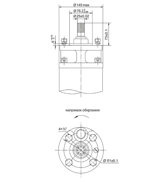 Насос відцентровий свердловинний DONGYIN 6SP46-13 380В 22кВт H 174(109)м Q 1100(800)л/хв Ø145мм +пульт (з 3х частин) (7777513) - фото 3