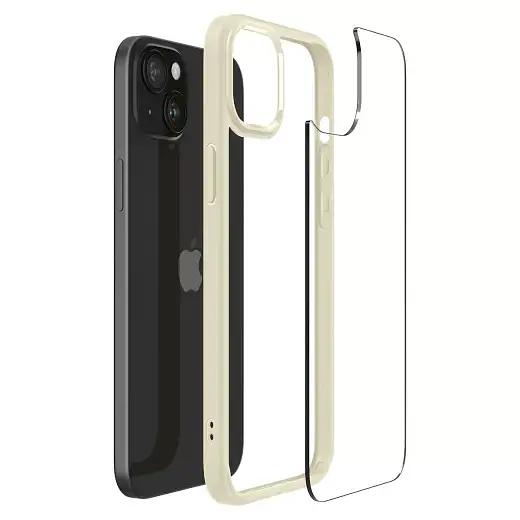 Прозрачный чехол Spigen Ultra Hybrid Mute Beige для iPhone 15 (ACS06800) - фото 5