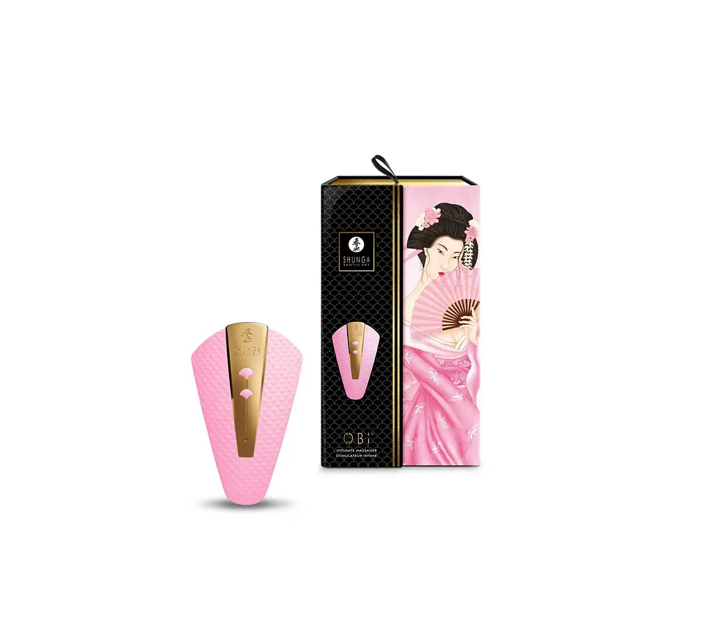 Кліторальний вібратор Shunga Obi Light Pink - фото 6