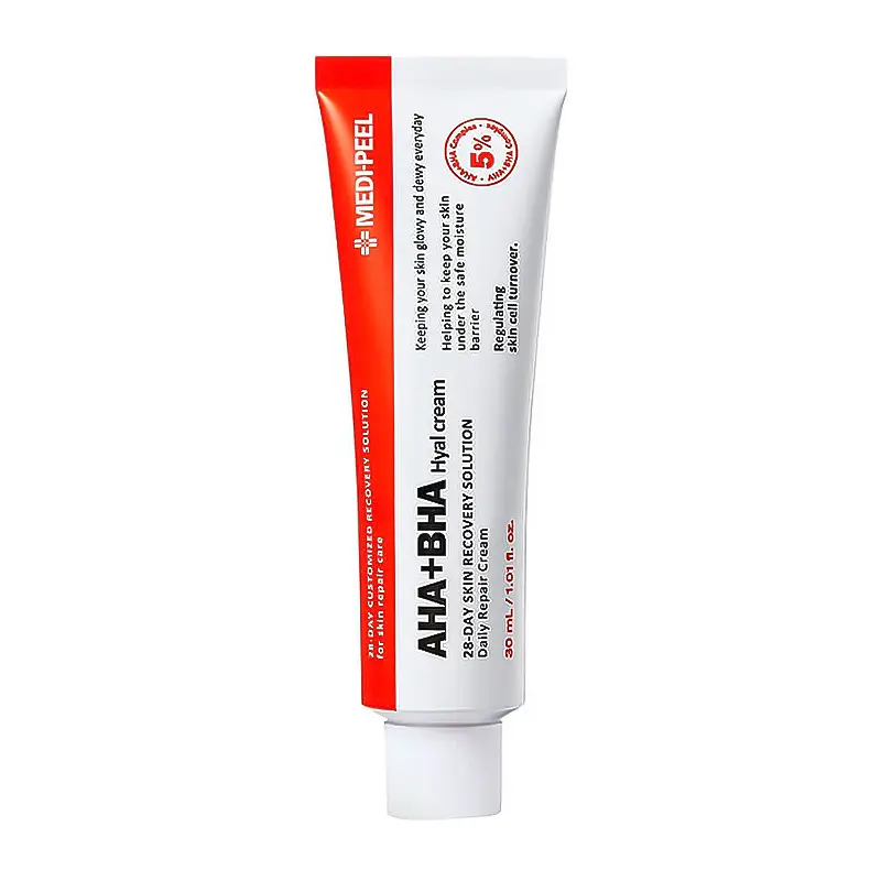 Крем для обличчя з комплексом кислот AHA BHA 28 Days Hyal Cream Medi-Peel 30 мл