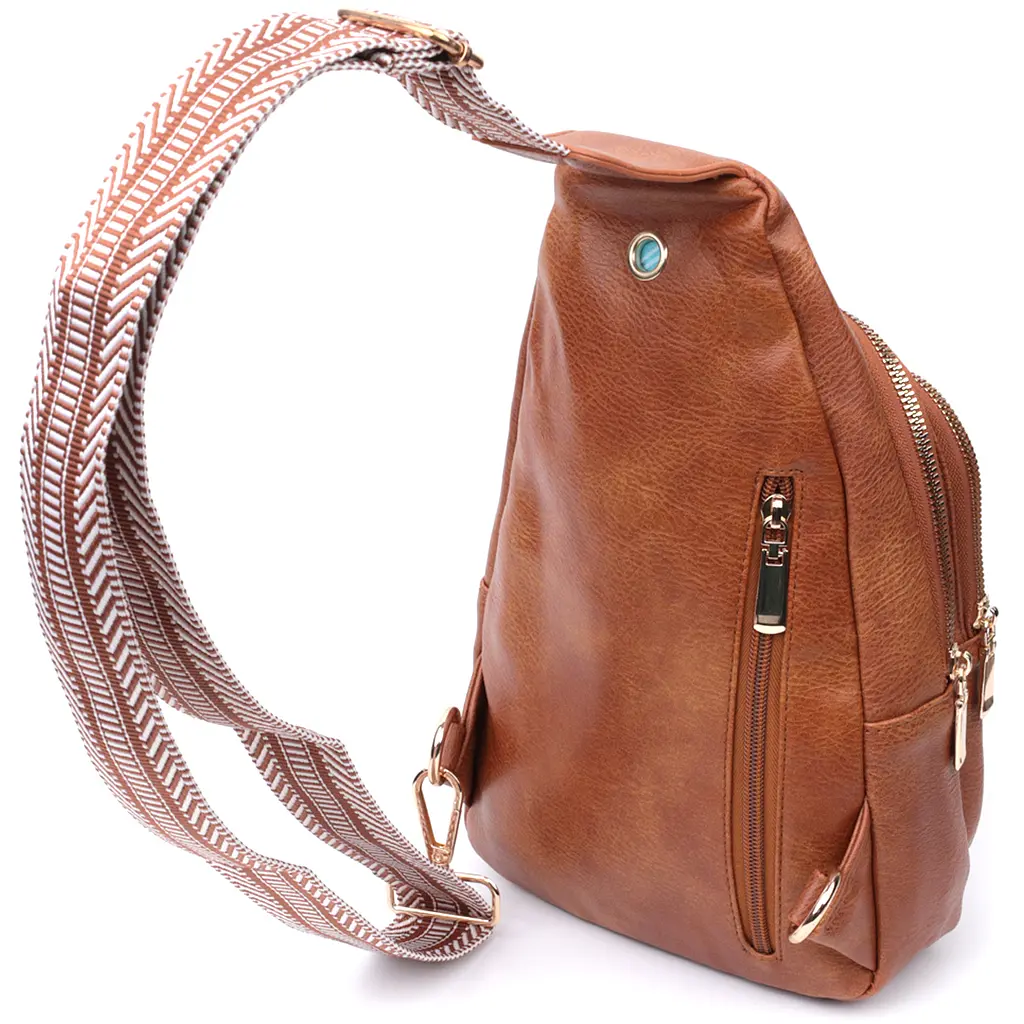 Слінг сумка для жінок Vintage з екошкіри 18.5х29х8 см sum0026961 - фото 2