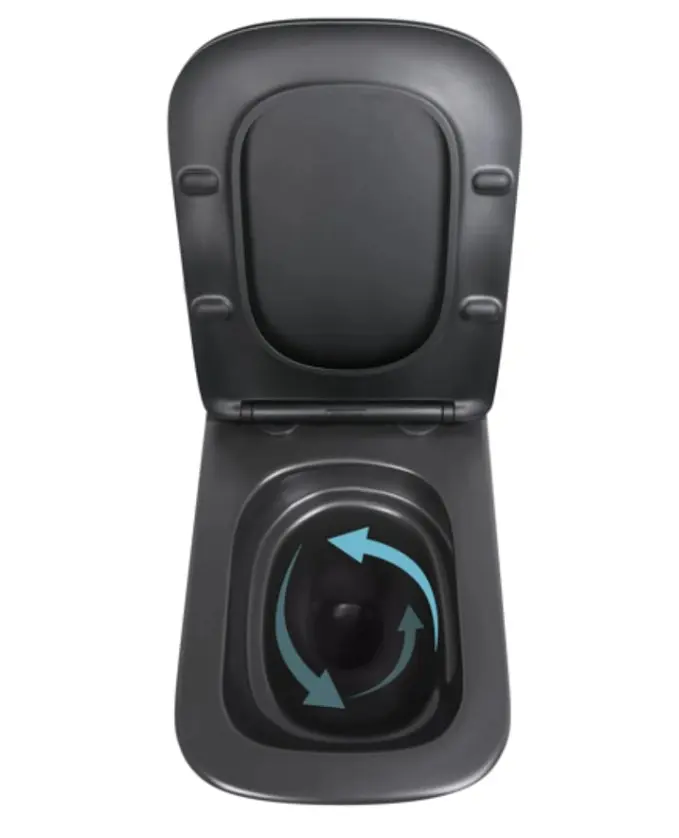 Унітаз підвісний Qtap Tern New Ultra Quiet, з сидінням Slim Duroplast/ Soft-close/ Quick Release QT17332303ASMB - фото 5