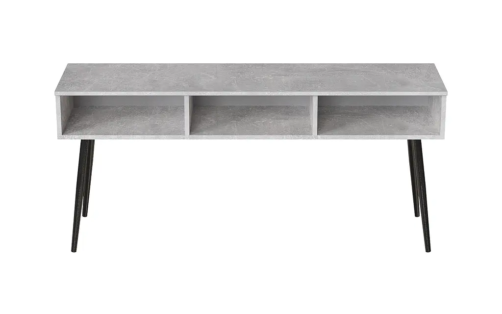 Тумба под телевизор Кентукки Ferrum-decor 45x139x38 Черный металл ДСП Бетон 16 мм (FRD-106727) - фото 4