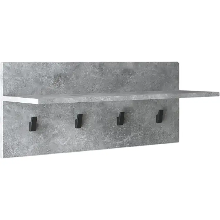 Вешалка настенная VAYS для одежды на 4 крючка с полкой M-46 - фото 4