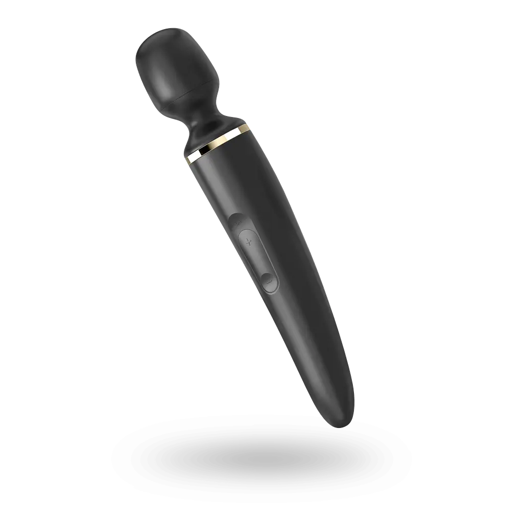 Вібромасажер Satisfyer Wand-er Woman (Black/Gold), водонепроникний, потужний, розмір XXL - фото 2