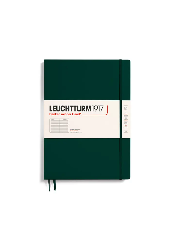 Блокнот Leuchtturm1917 Master Slim A4+ Forest Green Лінія (370273)