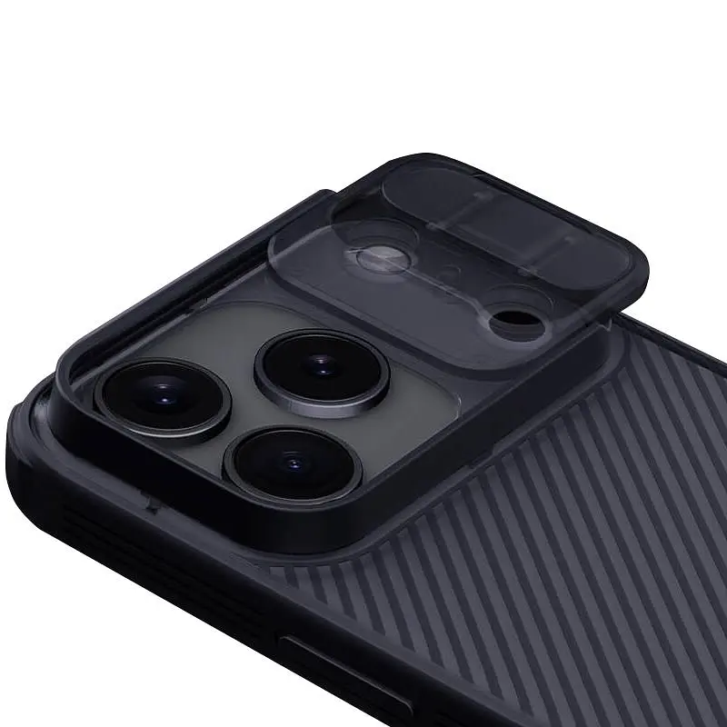 Карбонова накладка Nillkin CamShield Pro для Apple iPhone 17 Pro Max 6.9" Transparent black - фото 4