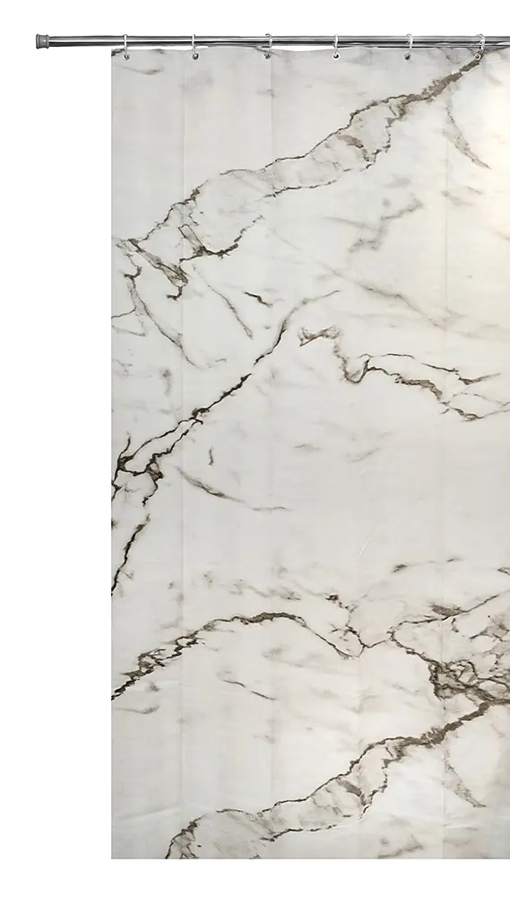Штора для ванної кімнати SPAZIO MARBLE PEVA 200х200 см із 12-ма кільцями - фото 2