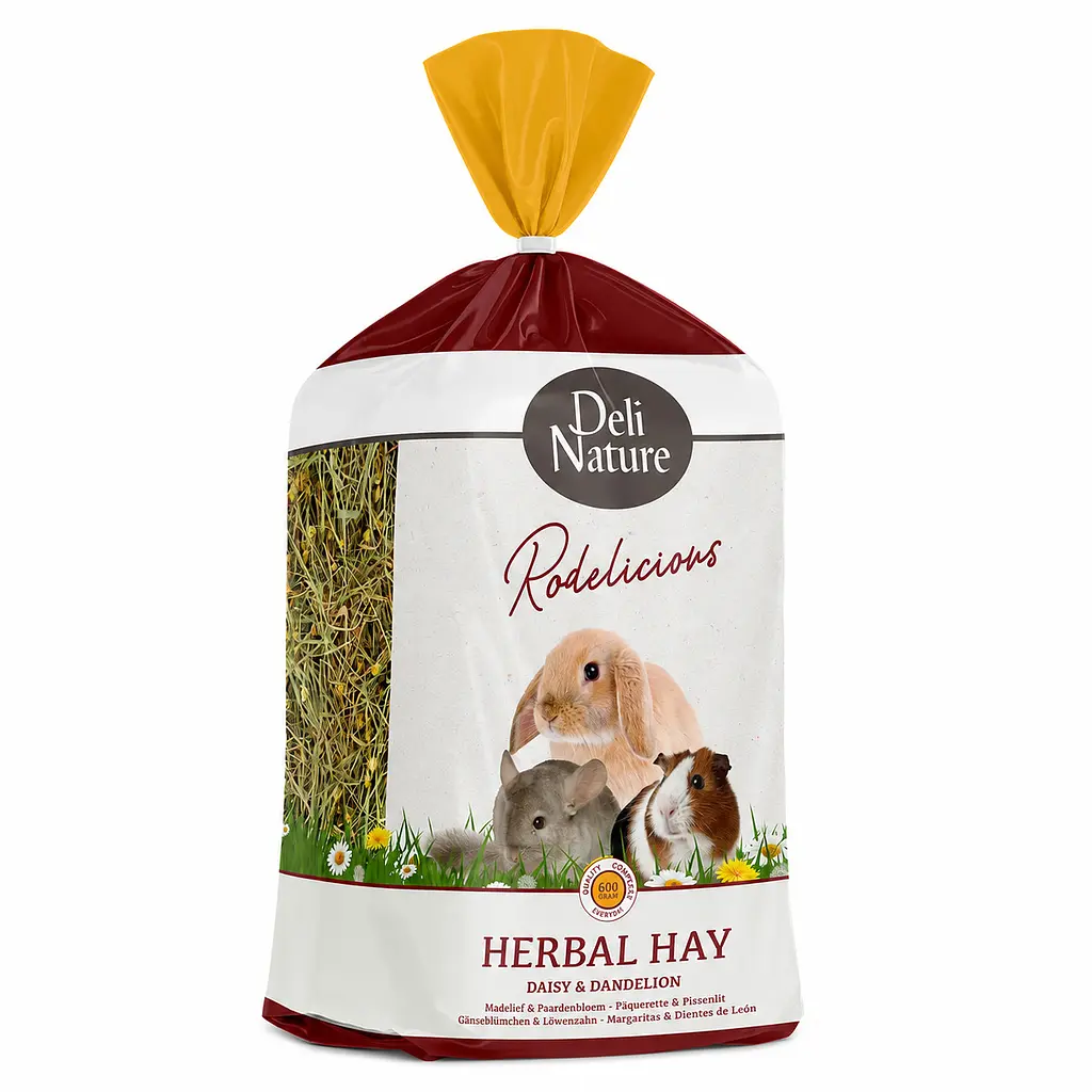 Сіно для гризунів Deli Nature Rodelicious Herbal Hay Daisy & Dandelion з ромашкою та кульбабою 600 г 21359