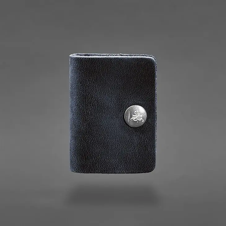 Шкіряний холдер для навушників та проводів 2.0 Синій - фото 6