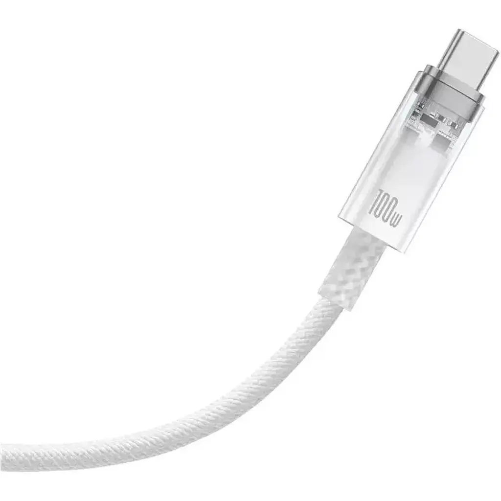 Кабель Baseus Explorer with Smart Temperature Control USB-C to USB-C 100w 2m Stellar White (P10319703221-01) [152043] - фото 2