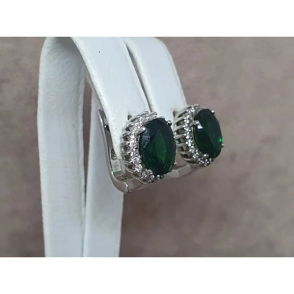 Срібні сережки TOP Silver з фіанітами. 9520116З - фото 3