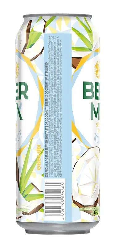 Пиво Оболонь Beermix Кокос 2.5 % 0.5 л з / б - фото 2