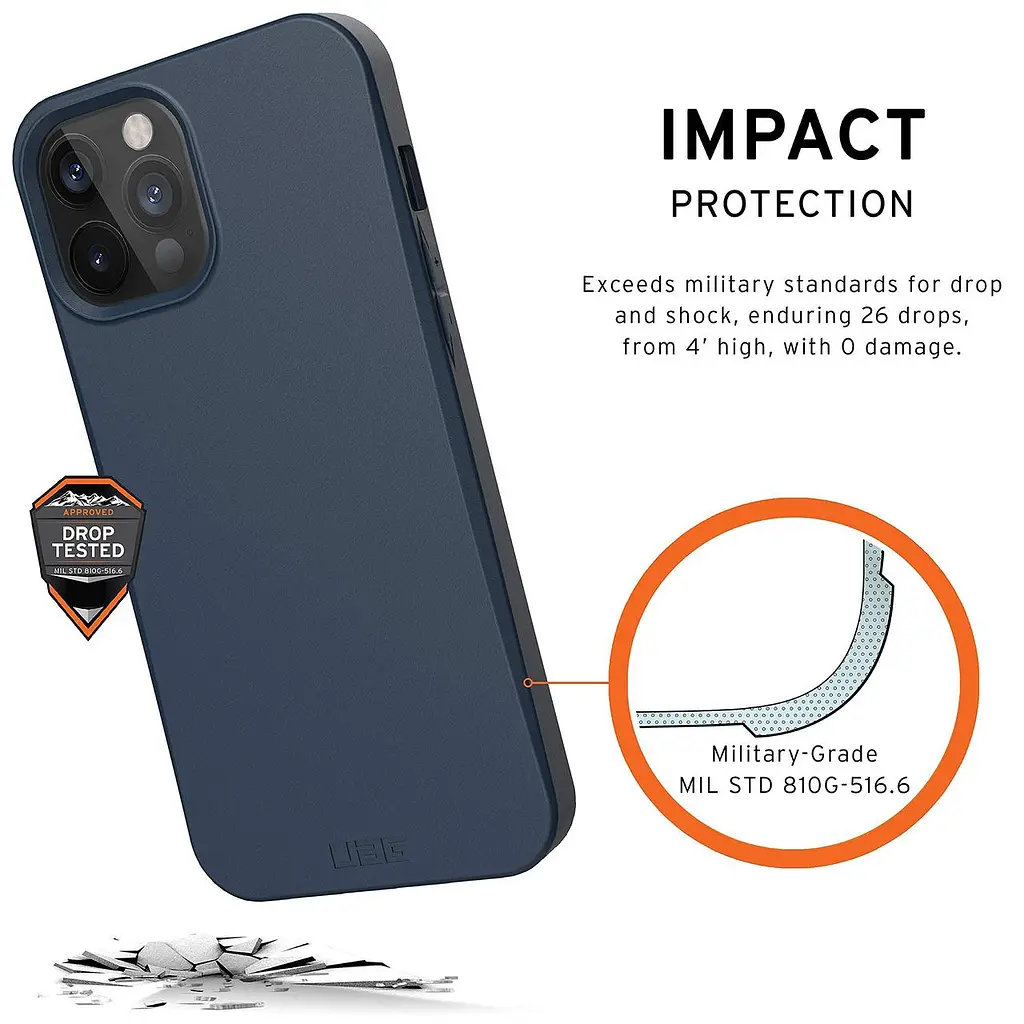 Чохол оригінальний UAG Outback 112365115555 (Original) для iPhone 12 Pro Max (6.7") Blue - фото 3