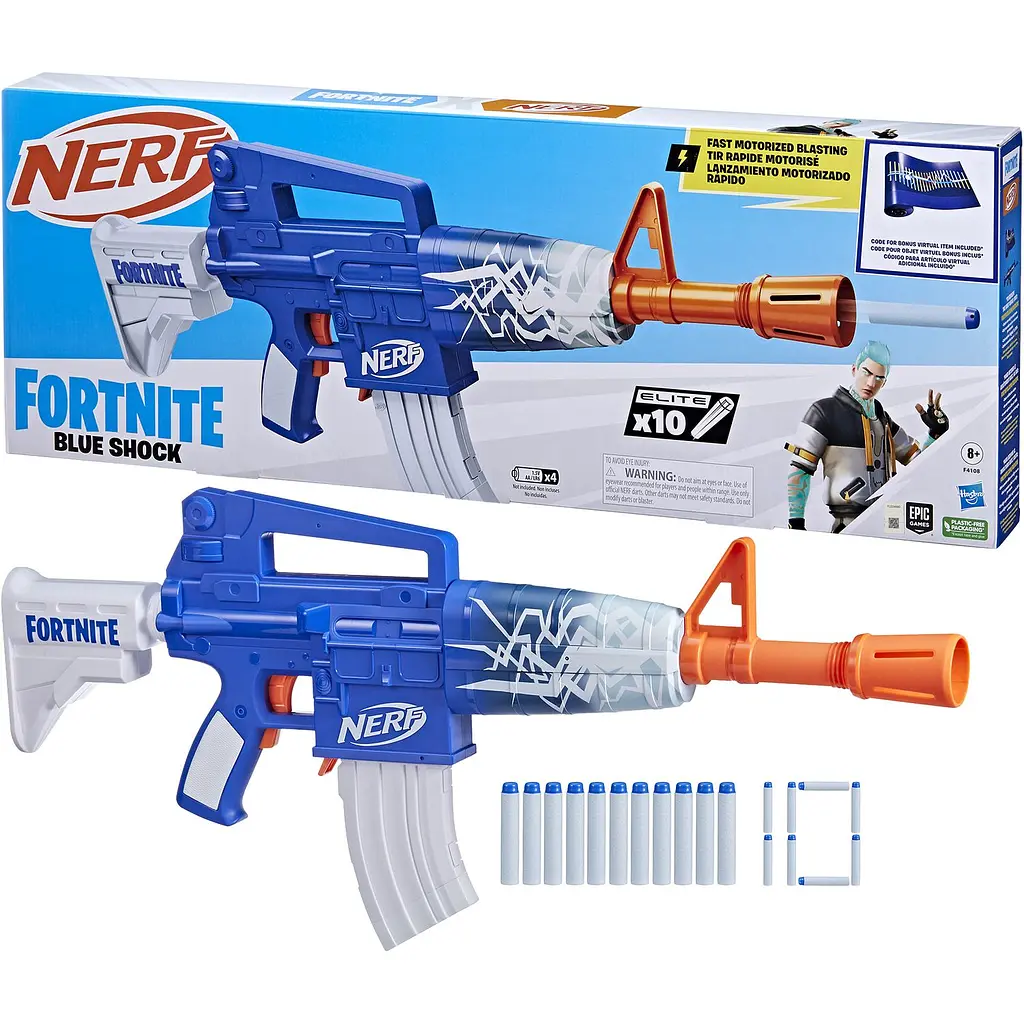 Бластер іграшковий Hasbro Nerf Blue Shock Fortnite (F4108) - фото 2