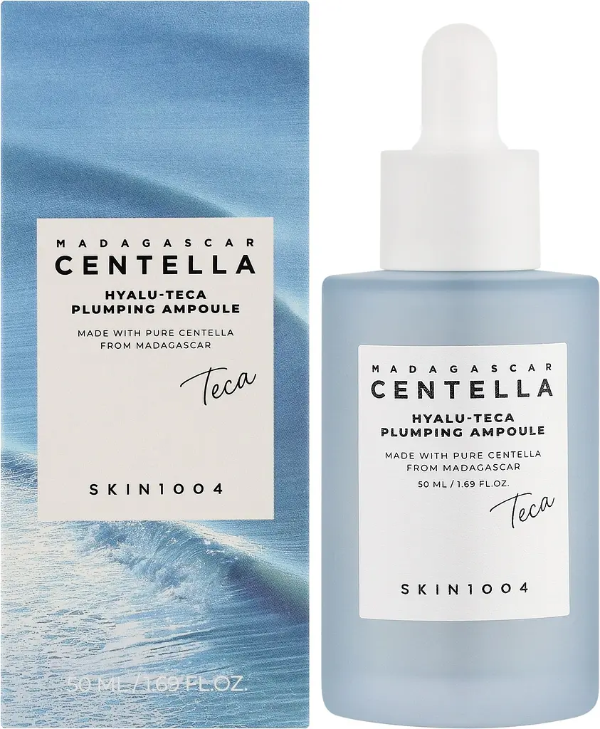 Ампула для сяяння шкіри обличчя SKIN1004 Madagascar Centella Hyalu-Teca Plumping Ampoule 50 мл - фото 2