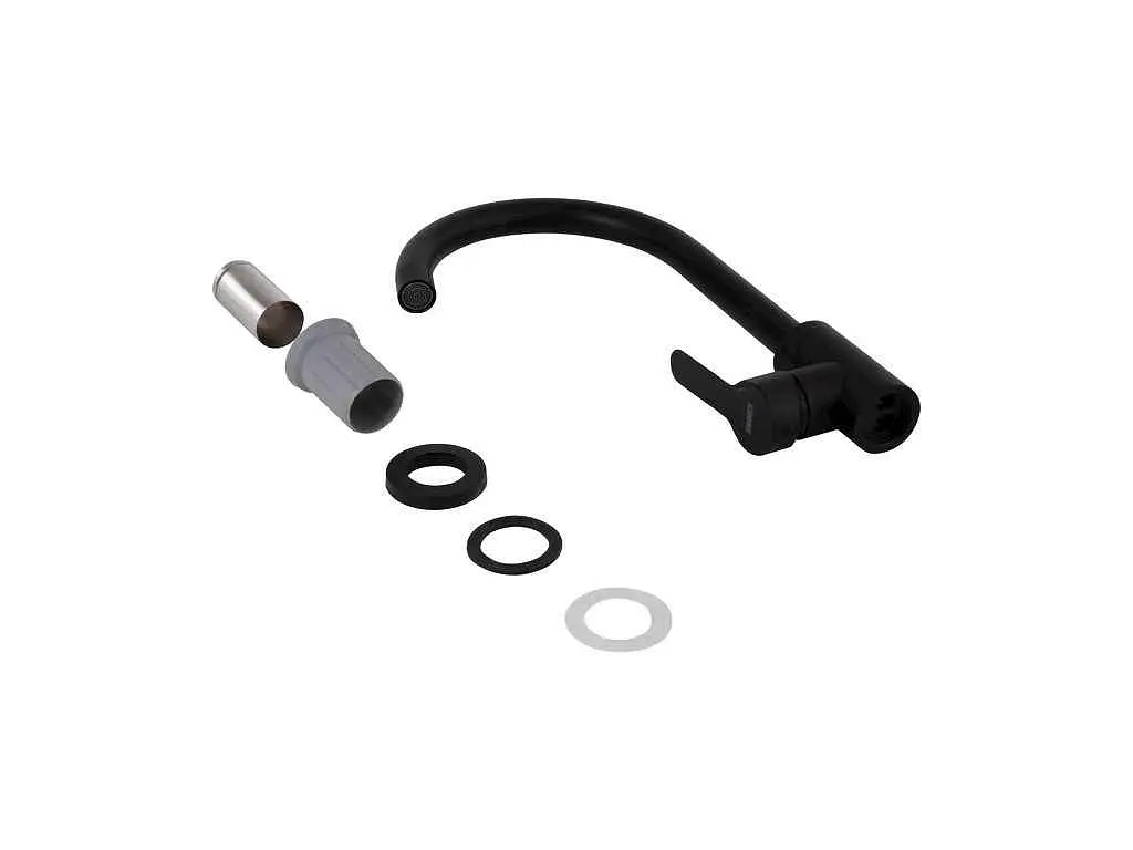 Змішувач Brinex на мийку чорний Pure 015F Matt (k35) BRIPUR015FBLM - фото 5