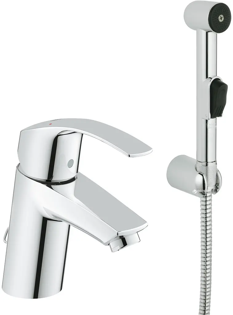 Змішувач з гігієнічною лійкою Grohe Eurosmart 23124002, Хром