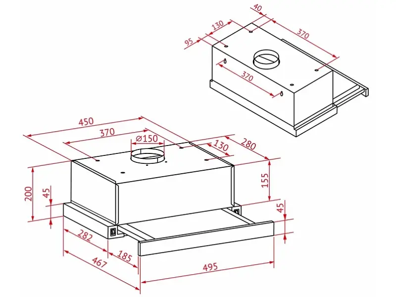 Витяжка Perfelli TL 5212 WH 700 LED - фото 12