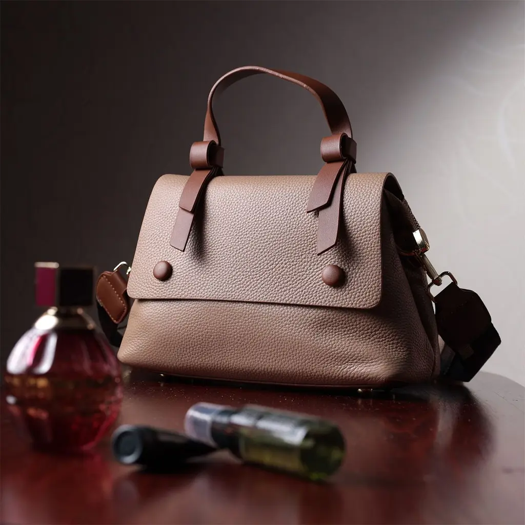 Ділова сумка для жінок з короткою ручкою з натуральної шкіри Vintage 22668 коричнева - фото 10