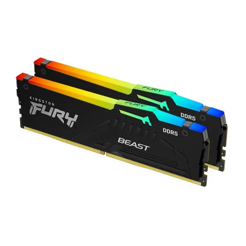 Модуль пам'яті для комп'ютера DDR5 64GB (2x32GB) 6000 MHz Beast RGB Kingston Fury (ex.HyperX) (KF560C36BBEAK2-64) - фото 2